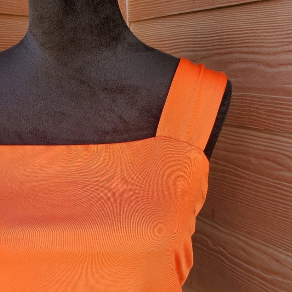 Cloth by Design Women's Orange Cropped Camisole Sleeveless Tank Top Wide Straps - Picture 14 of 16